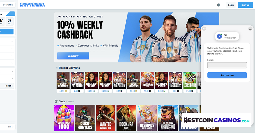 Cryptorino Casino customer support