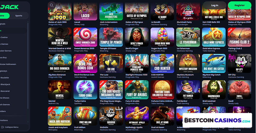 Games at Jack Casino