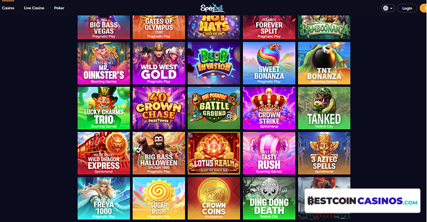 Games at Spin.bet