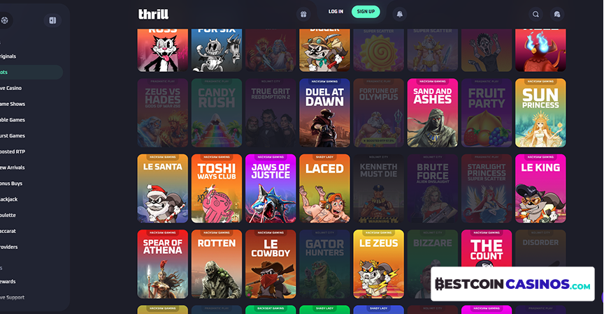 Games at Thrill Casino