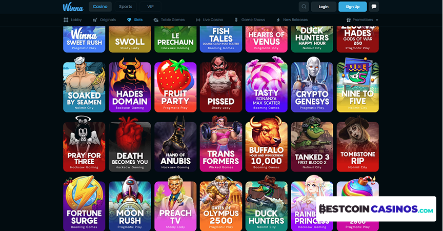 Games at Winna Casino