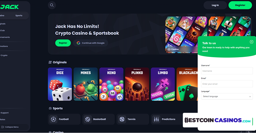 Jack Casino customer support