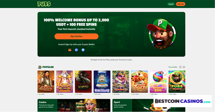 Pubs Casino Lobby