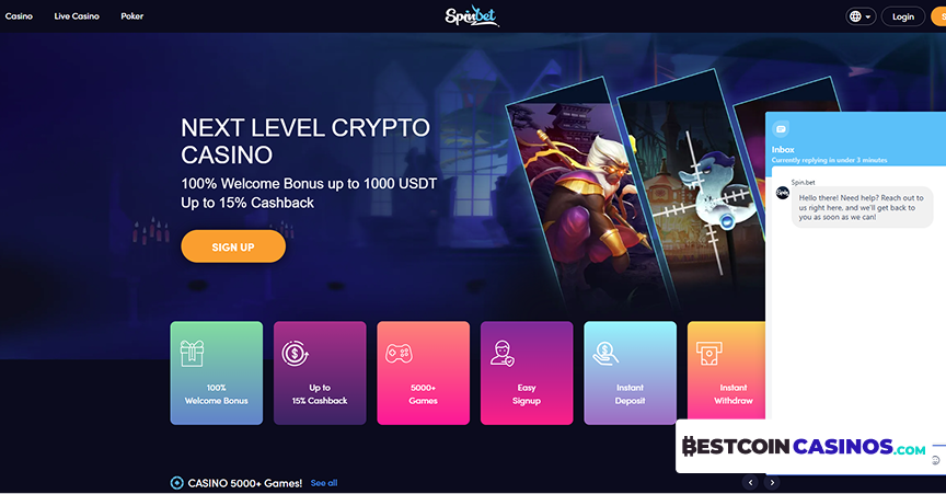 Spin.bet customer support