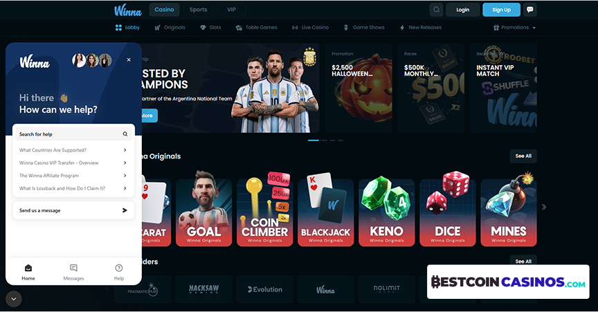 Winna Casino customer support