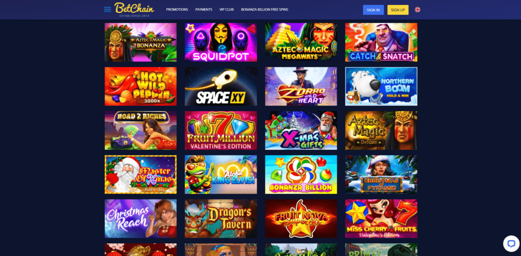 BetChain casino Games
