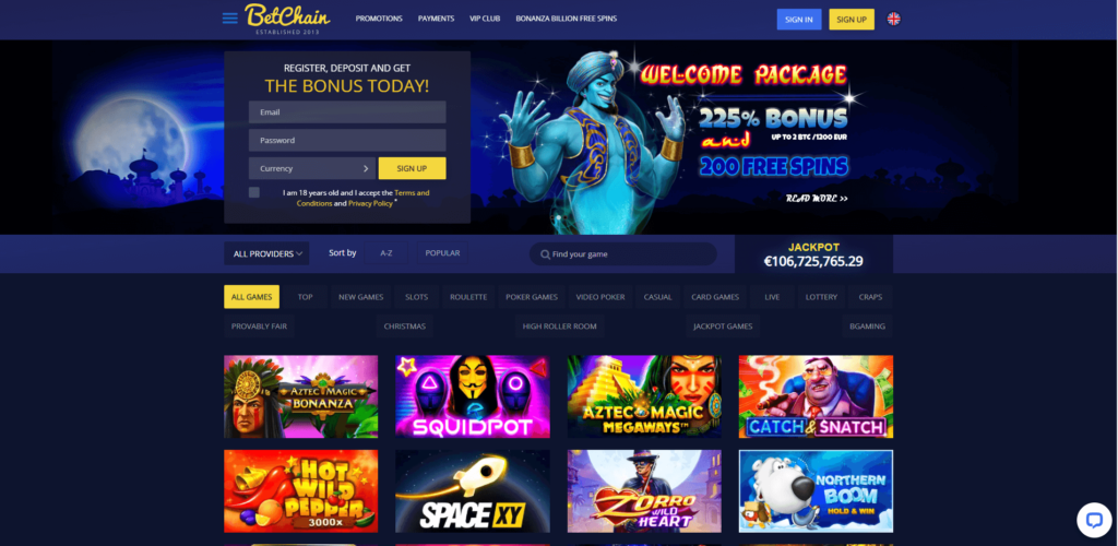 BetChain casino Review