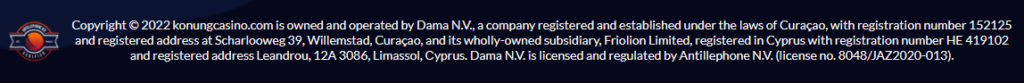 Konung casino License